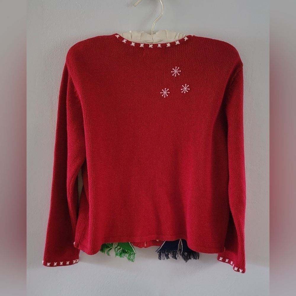 VTG Y2K Heirloom Collectibles Ugly Christmas Sweater Cardigan Holiday Festive S - Picture 2 of 3